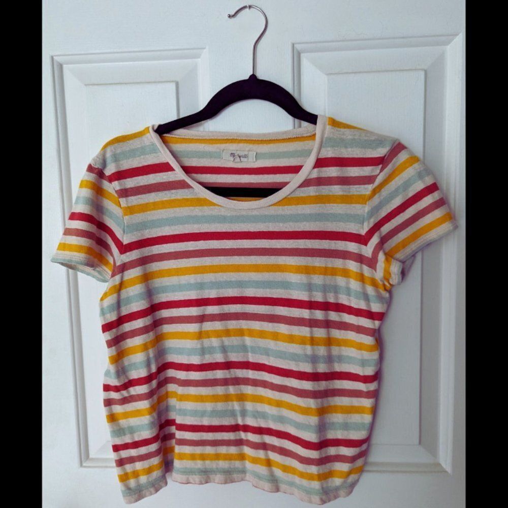 Madewell Lo-Fi Shrunken Tee in Lennie Stripe